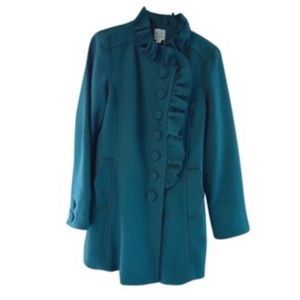 Kimchi Blue beautiful wool teal coat